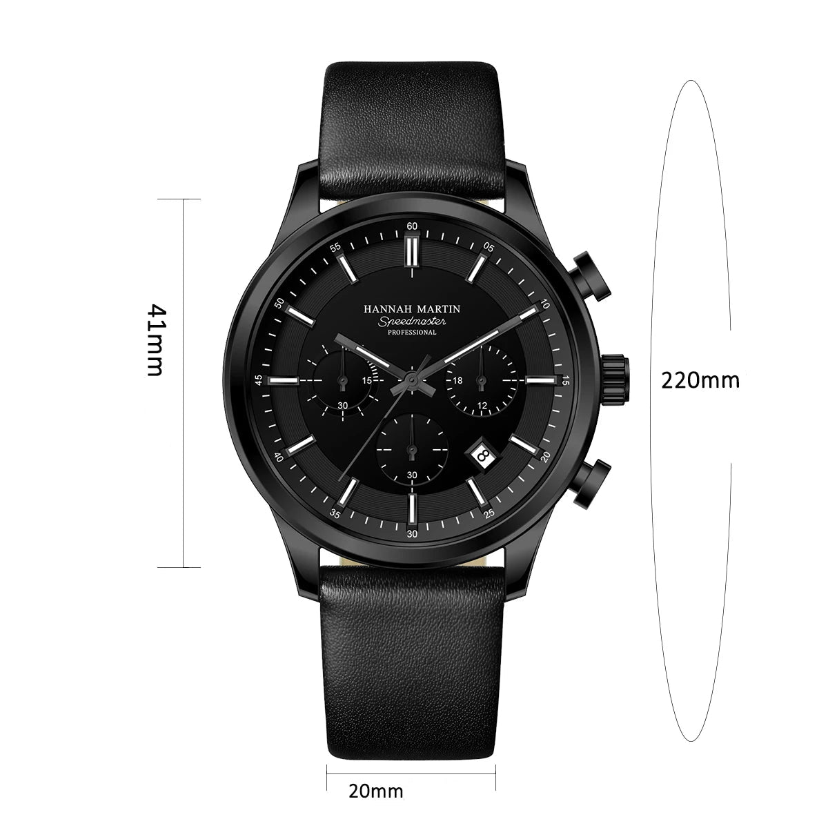Montre quartz chronographe homme - HANNAH MARTIN