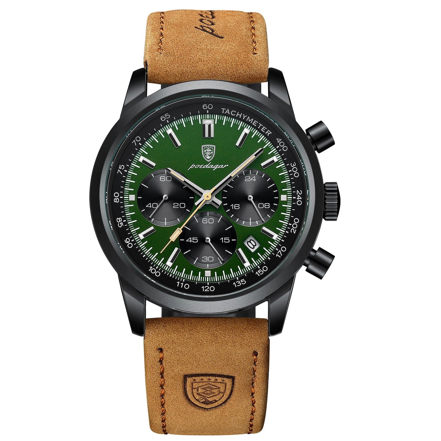 Montre quartz chronographe homme Réf 9601 - POEDAGAR