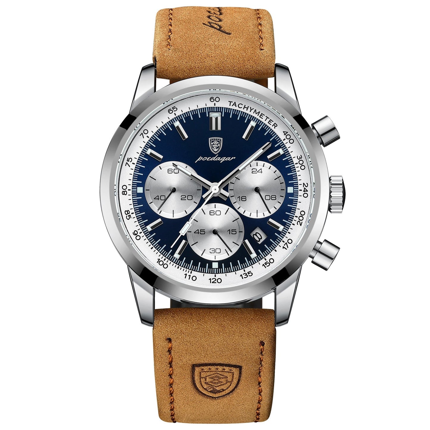 Montre quartz chronographe homme Réf 9601 - POEDAGAR
