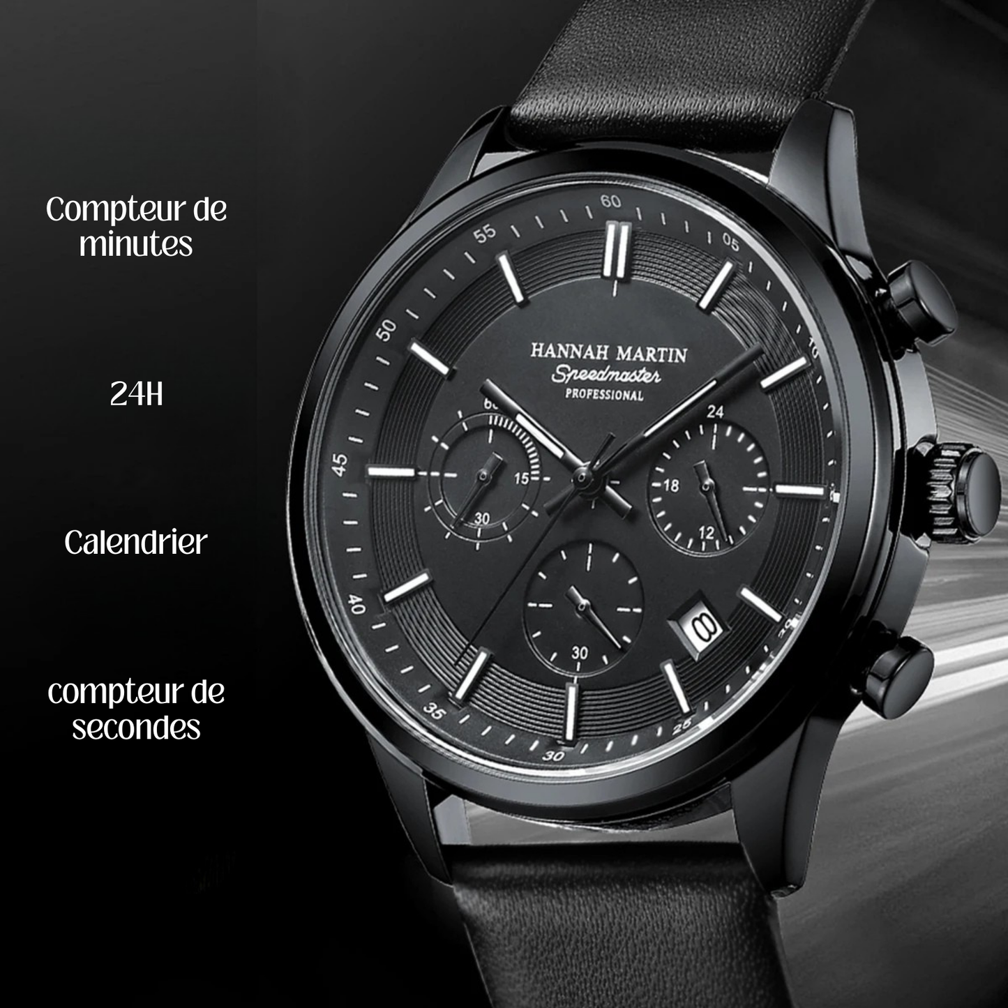 Montre quartz chronographe homme - HANNAH MARTIN