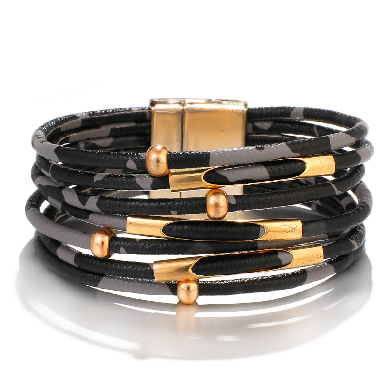 Bracelet cuir léopard femme - Élégance et style avec ALLYES