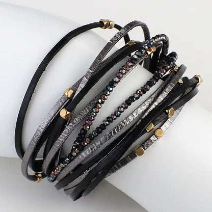 Bracelet cuir champagne femme - Élégance et style avec ALLYES