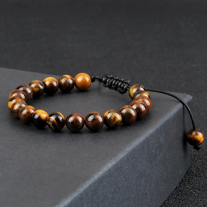 Bracelet 8mm perle couleur mix Ajustable pour femme